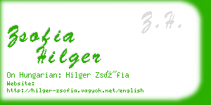 zsofia hilger business card